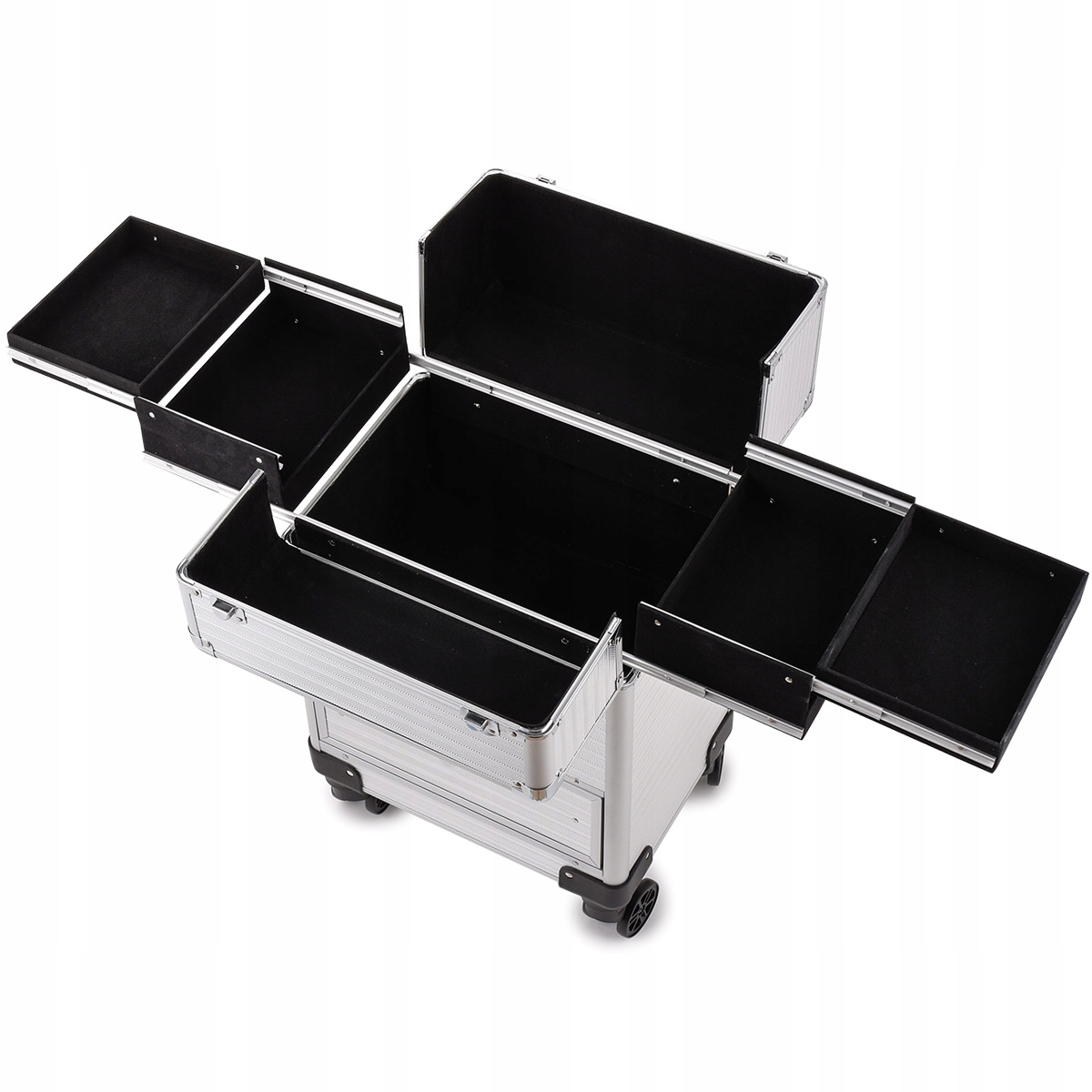 KUFER KUFEREK KOSMETYCZNY DUŻY NA KÓŁKACH WALIZKA Wysokość produktu 50 cm