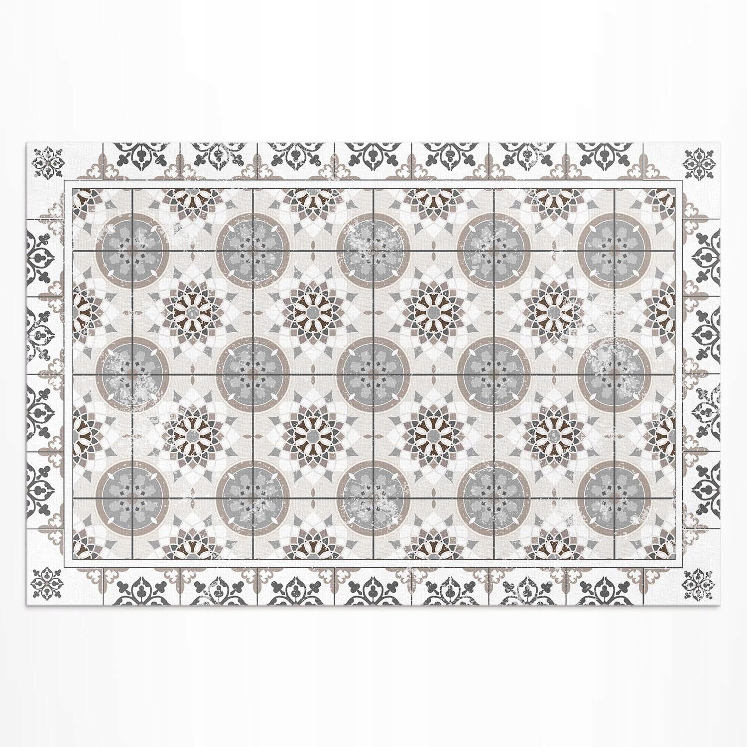 Koberec na Terasa Balkon Květinové kruhy ornamentální mozaika 60x90 cm