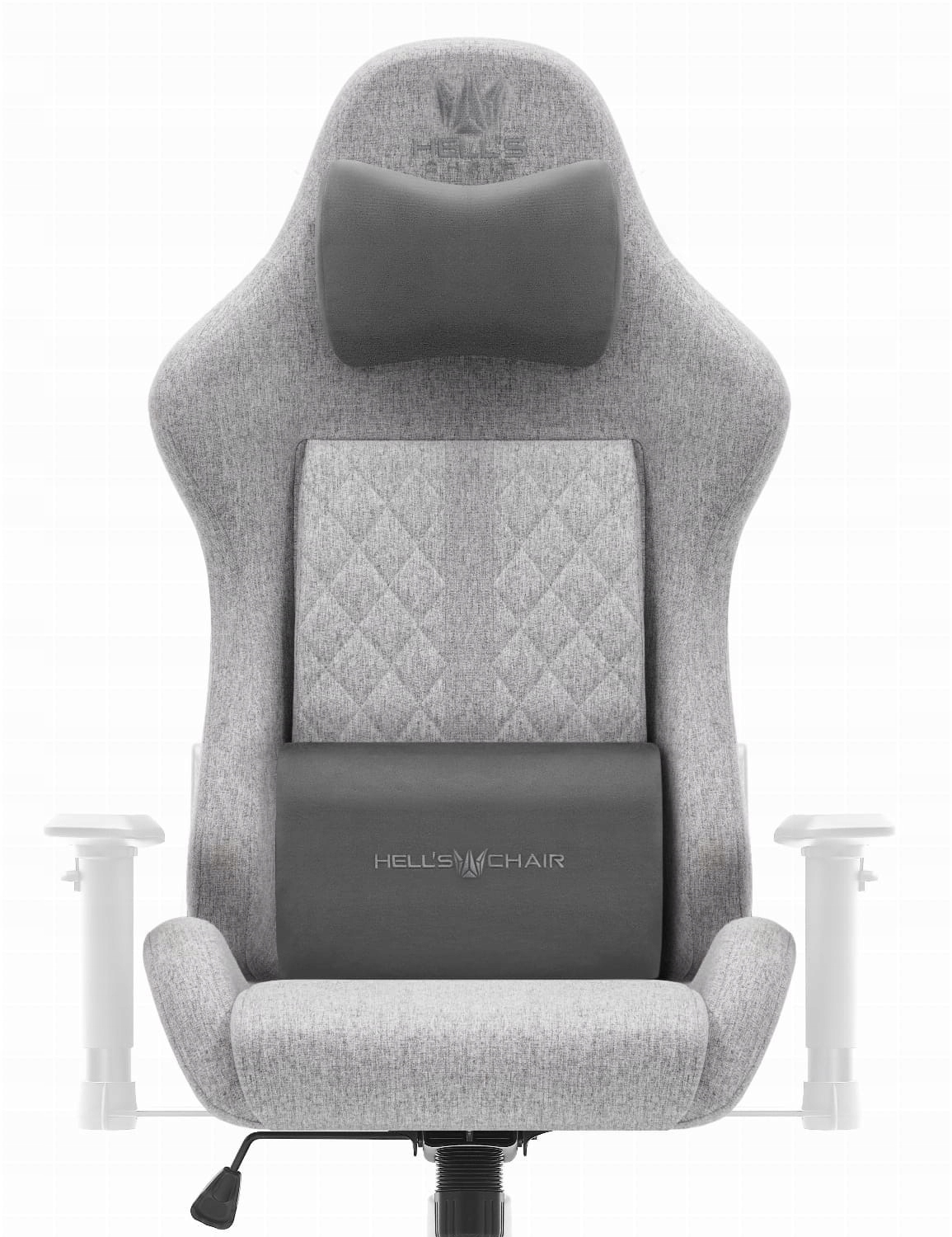 Fotel Gamingowy Biurowy Obrotowy Hell's Chair Hc- 1006 Grey- White Tkanina