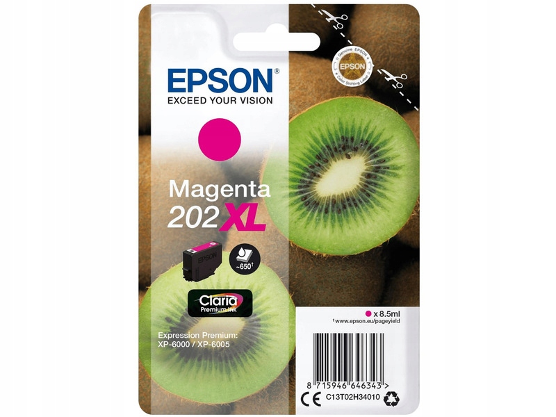 

Tusz Epson 202XL Purpurowy 8,5ML 650str