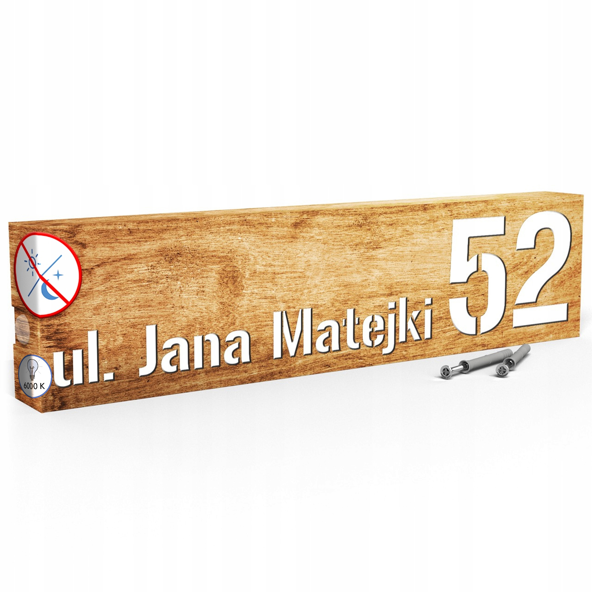 Podsvícený Číslo Na Dům Cedulka Adresní Tabulka Ulice Led 3D 40X10