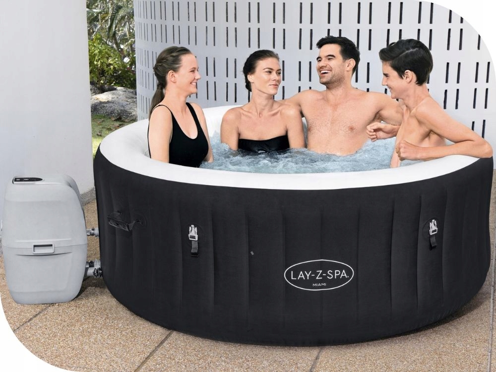 Dmuchane Ogrodowe Spa Hydromasaż Bestway Miami 4 osobowy FULL MODEL 2024 Szerokość produktu 180 cm