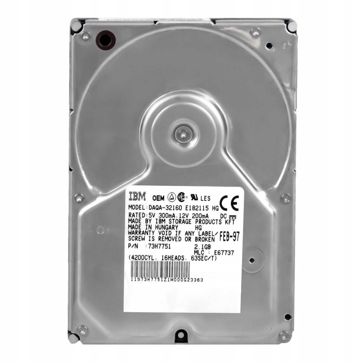 Ibm 73H7751 2.1GB 5.4K Ata 3.5" DAQA-32160