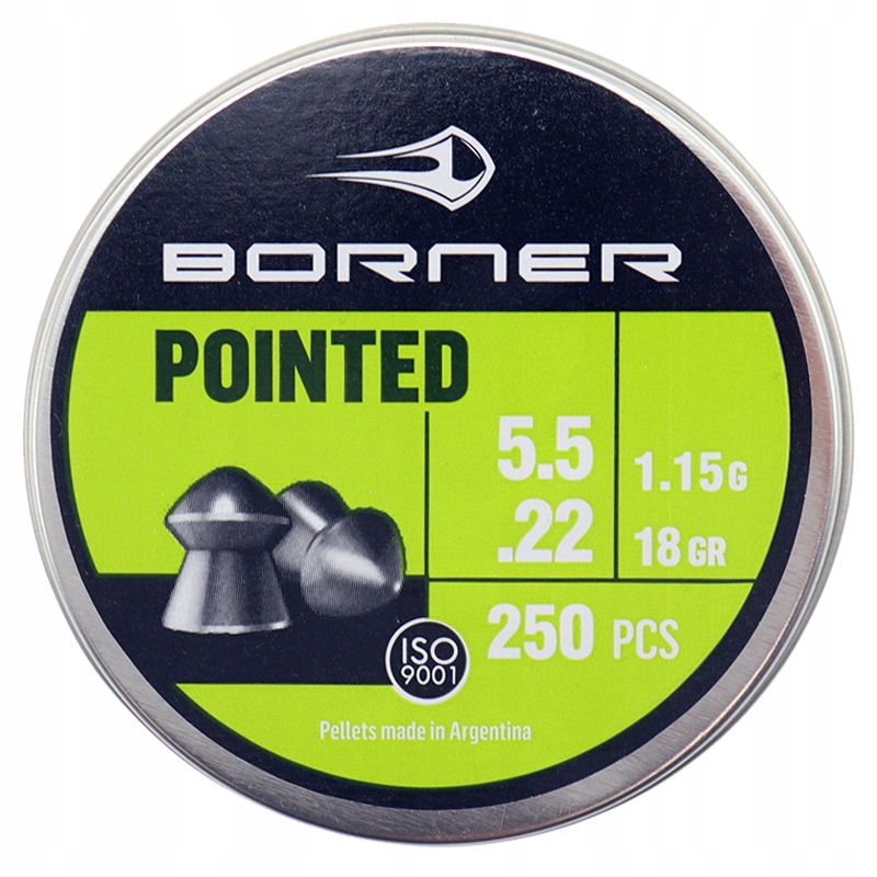 Śrut do wiatrówek Borner Pointed 1,15 grama kal. 5,5 mm 250 sztuk