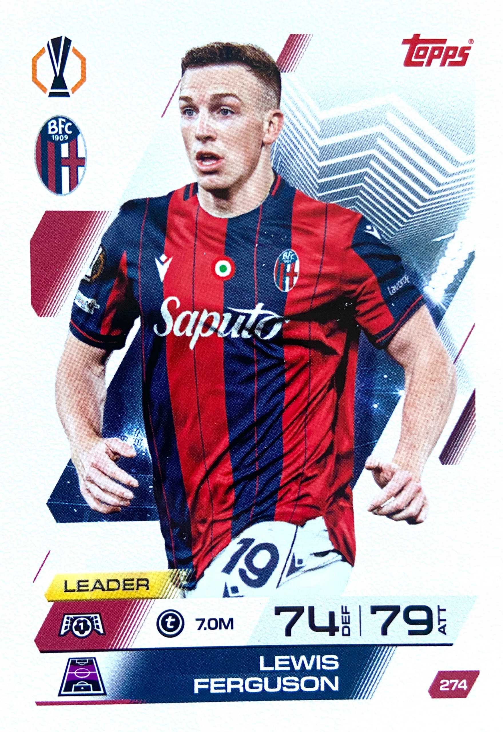 Match Attax Ucl 2025/26 2026 274 Lewis Ferguson Bologna