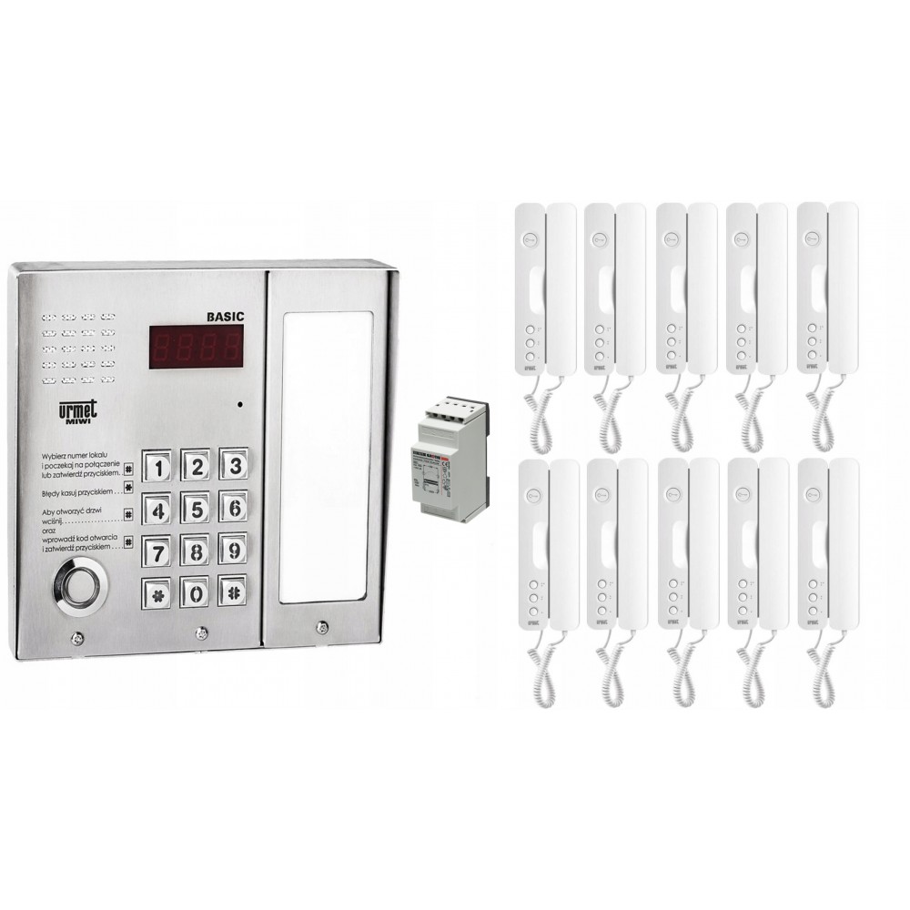 DOMOFON CYFROWY 10-RODZINNY URMET BASIC 1062/106D SIGNO