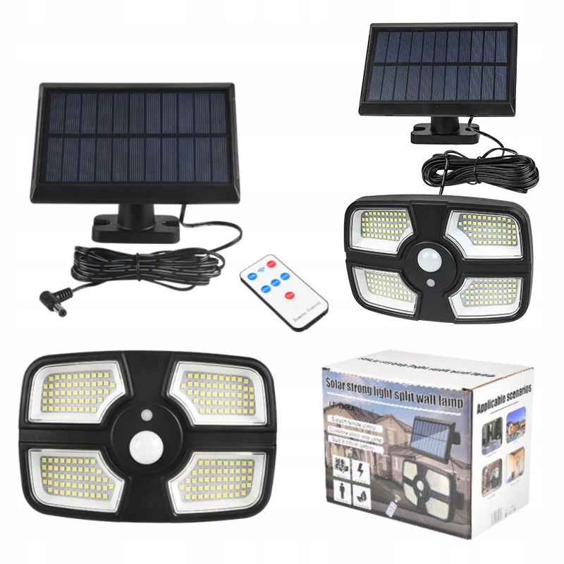 

Lampa Solarna Czujnik Ruchu 208 Led Pilot Jasna