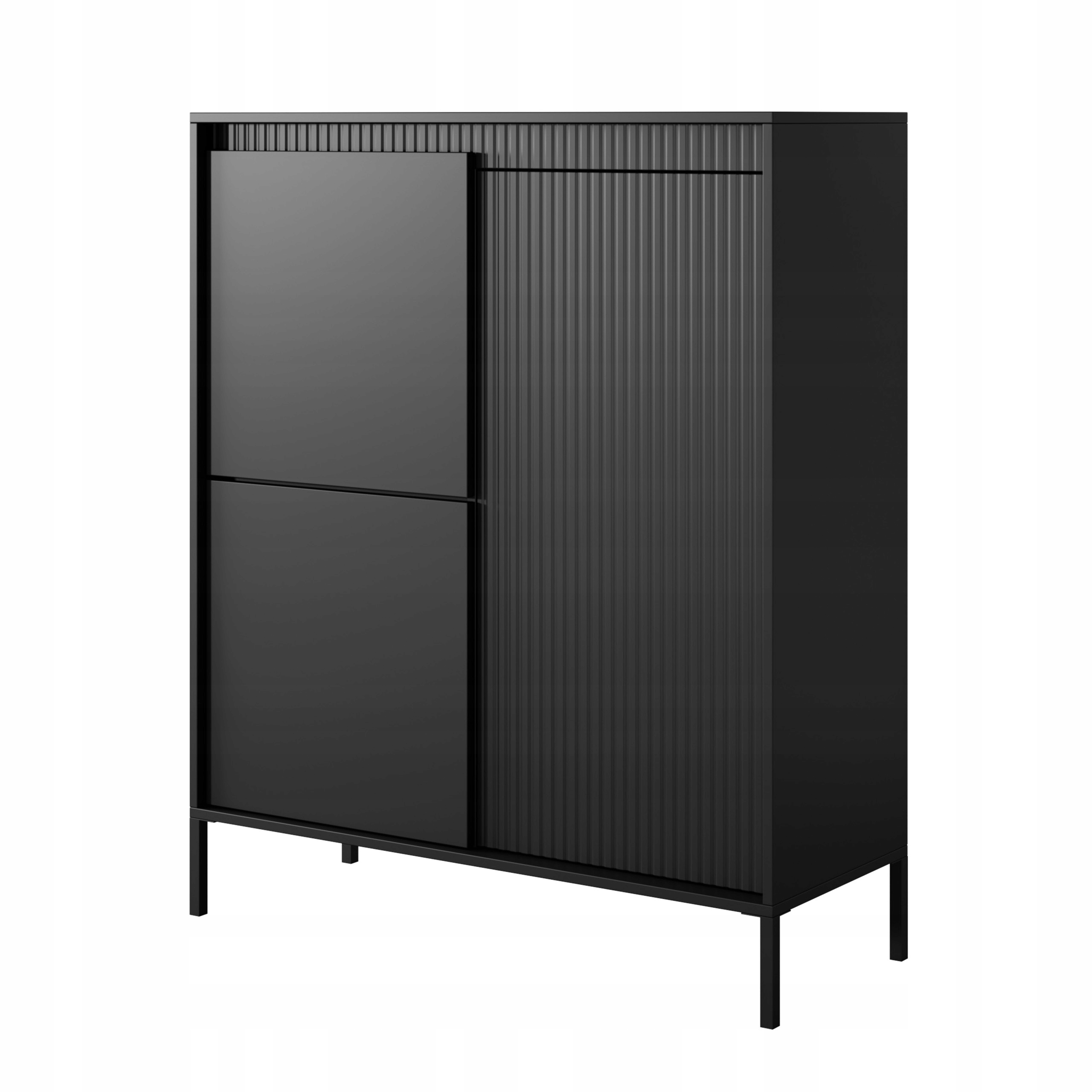 Komoda Sensato 104 cm do obývacího pokoje, ložnice, černá