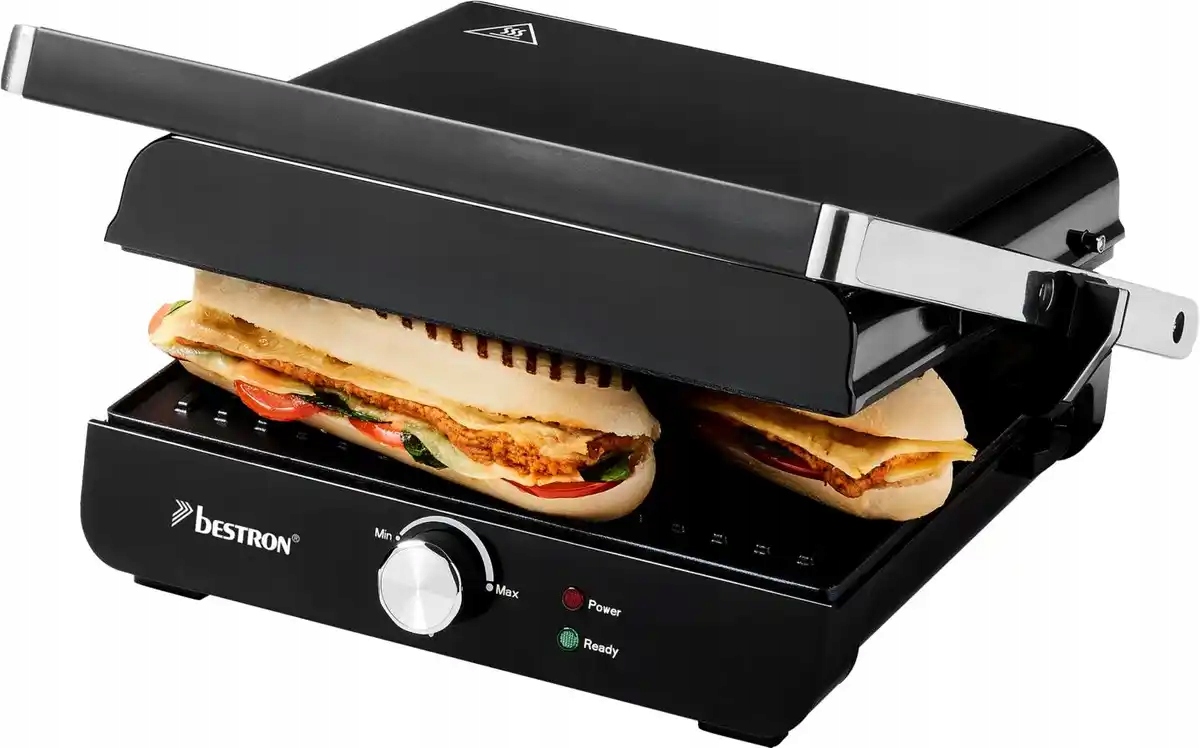 Składany grill elektryczny Bestron Panini Kontaktowy 2000W Regulacja Temp.