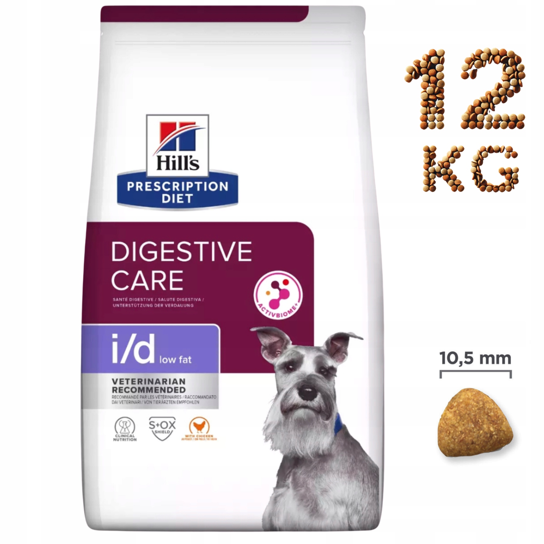 Hill's Pd Canine i/d Digestive Care Low Fat, Kurczak, na Trzustkę, 12 kg
