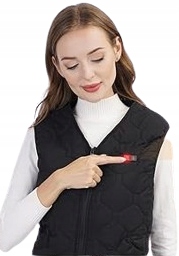 Rrtizan Vyhřívaná Vesta Černá Prošívaná XL Jmf