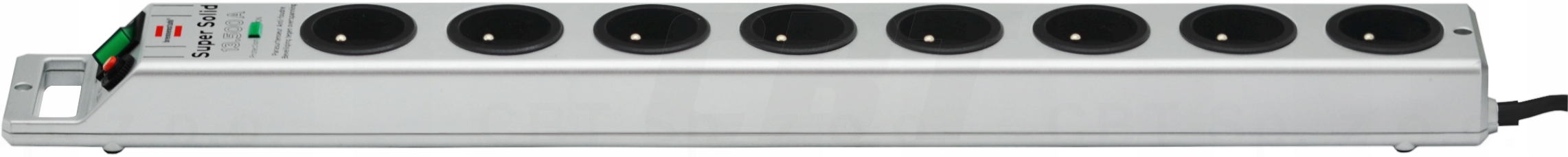 LISTWA ZASILAJĄCA PRZECIWPRZEPIĘCIOWA 8 GNIAZD KABEL 2,5m 13.500A Kolor srebrny