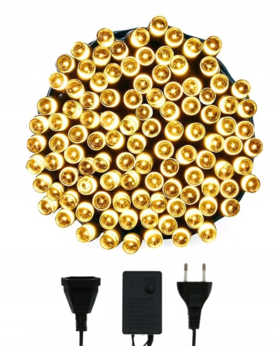 

Lampki Choinkowe Led 100 Białe Ciepłe 6 m Łączenie