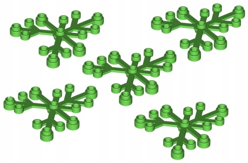 

Lego duży liść jasno zielony roślina 5 szt 2417