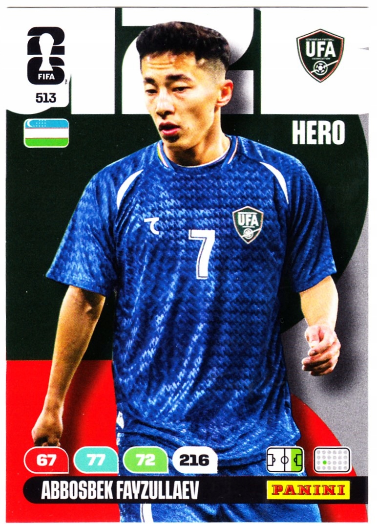 Karta Piłkarska Panini Fifa World Cup 2026 Core Abbosbek Fayzullaev 513