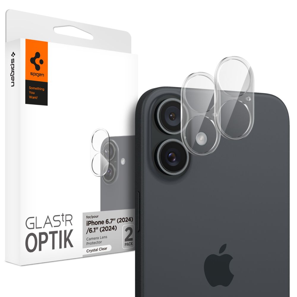 Spigen Szkło na Aparat (2 szt.) iPhone 16 iPhone 16 Plus Przezroczyste