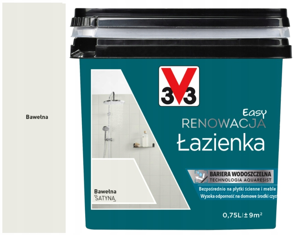 V33 Farba Easy Renowacja Do Łazienki bariera wodoszczelna Bawełna 0,75L