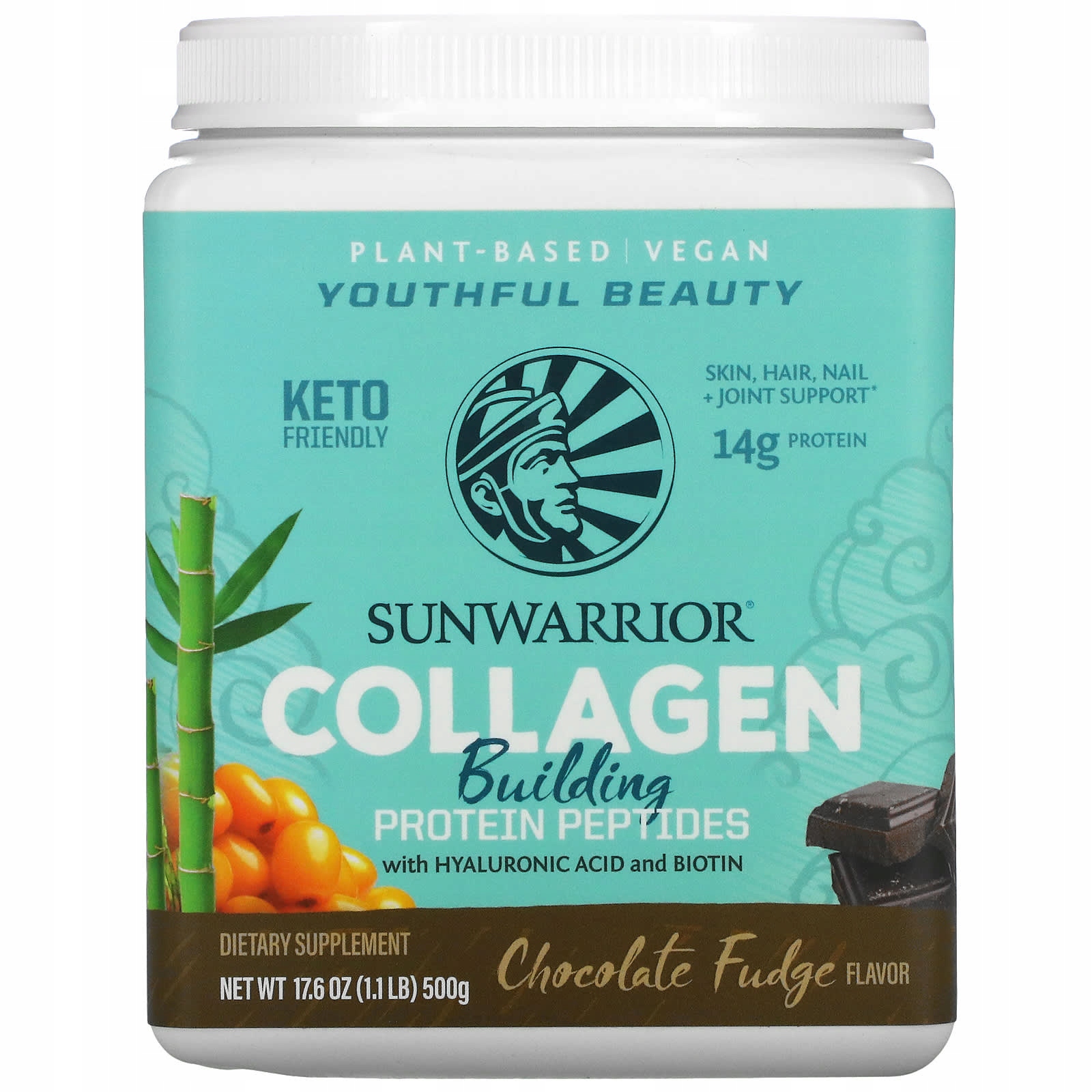Kolagen Sunwarrior Collagen Building Protein Peptides 500g Czekolada
