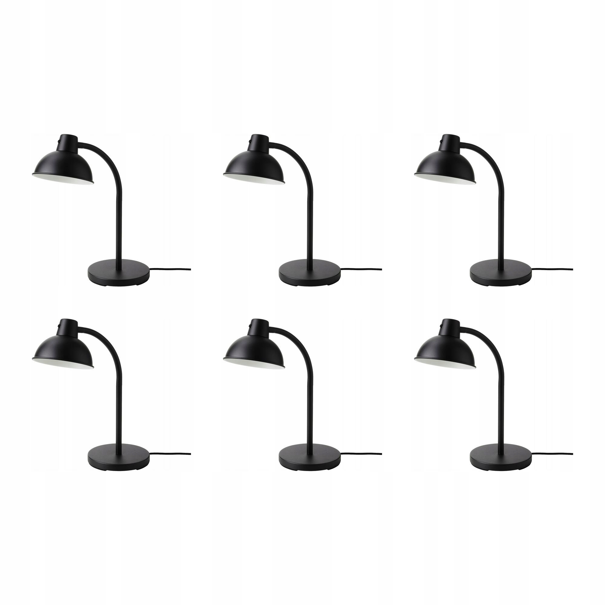 6 szt. Skurup Lampa biurkowa czarny