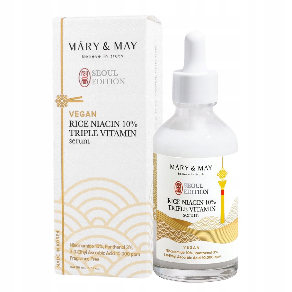 Mary&May Rice niacin 10% Triple Vitamin Serum 80 ml – rozjasňující sérum