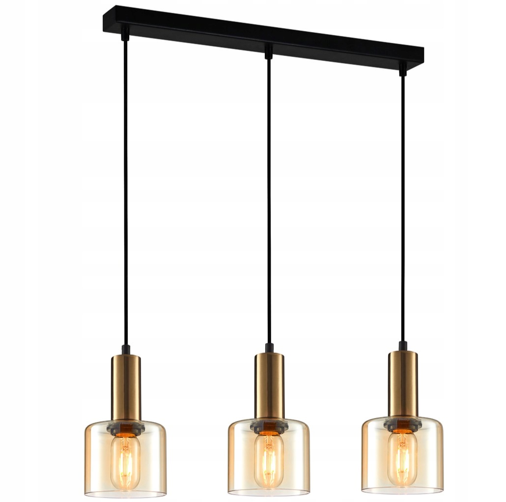 3-bodová závesná stropná lampa do obývacej izby a spálne Santia