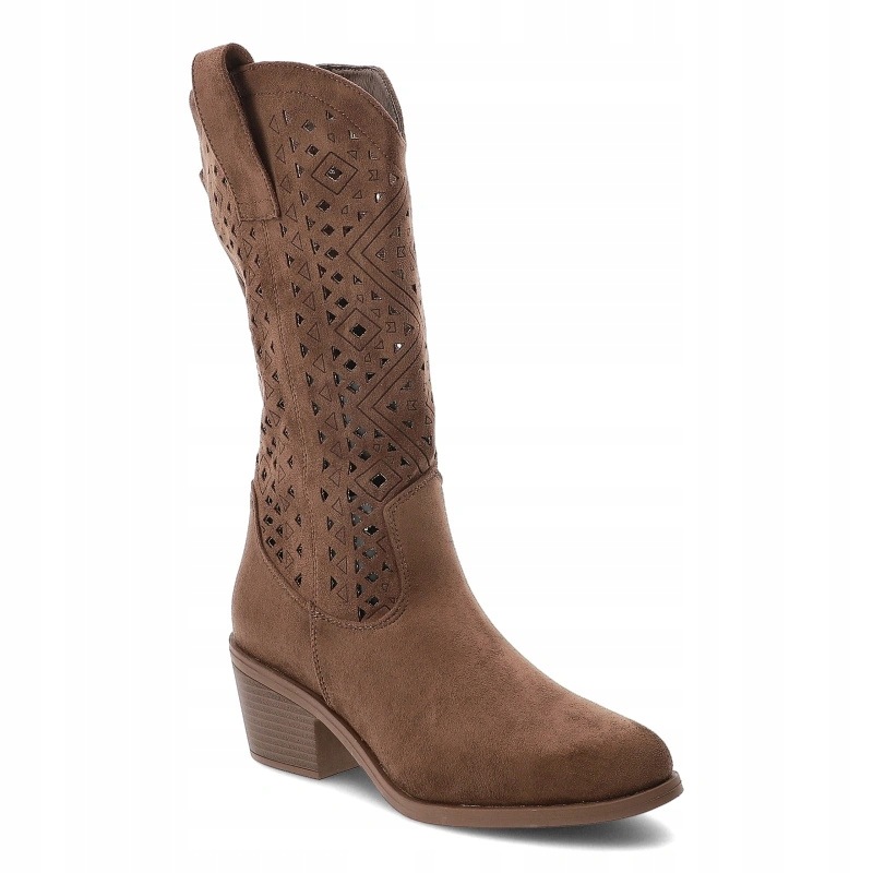 Dámské kozačky S.Barski, hnědé, HY62-8126 Brown