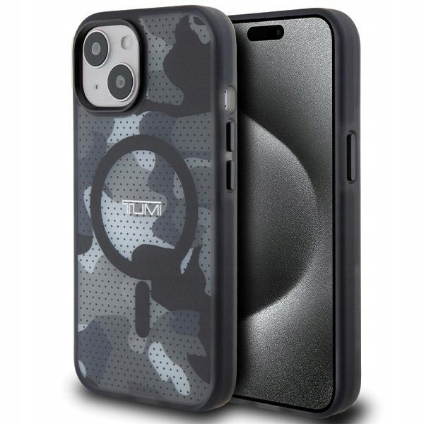 Pouzdro pro iPhone 15 Tumi Frosted Camo MagSafe Hardcase 6.1" Černé