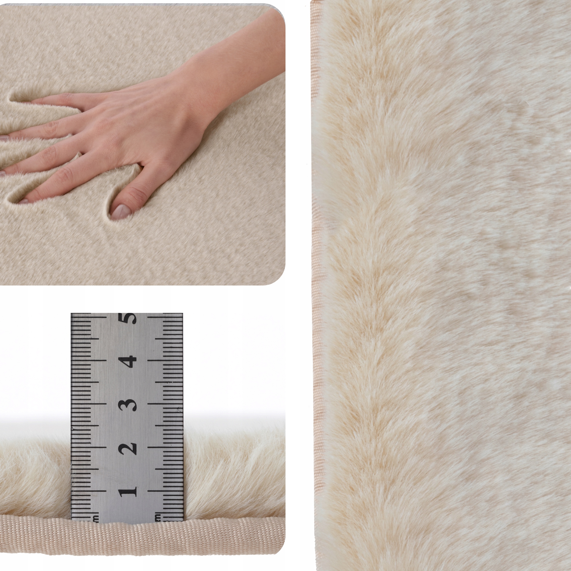 Dywanik do sypialni salonu 60x120 cm DarianA Tweed beżowy do prania