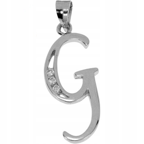 Stříbrný písmenkový přívěsek „g“.