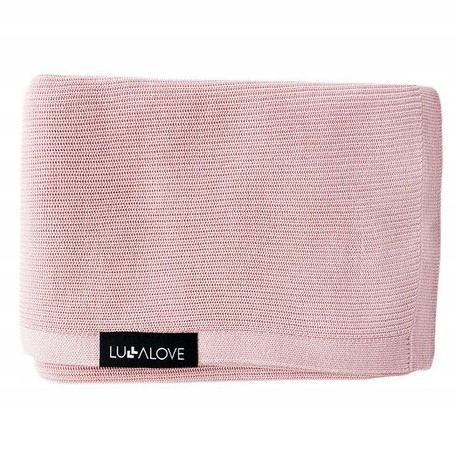 LULLALOVE Koc Kocyk bambusowy mgiełka Pudrowy Róż