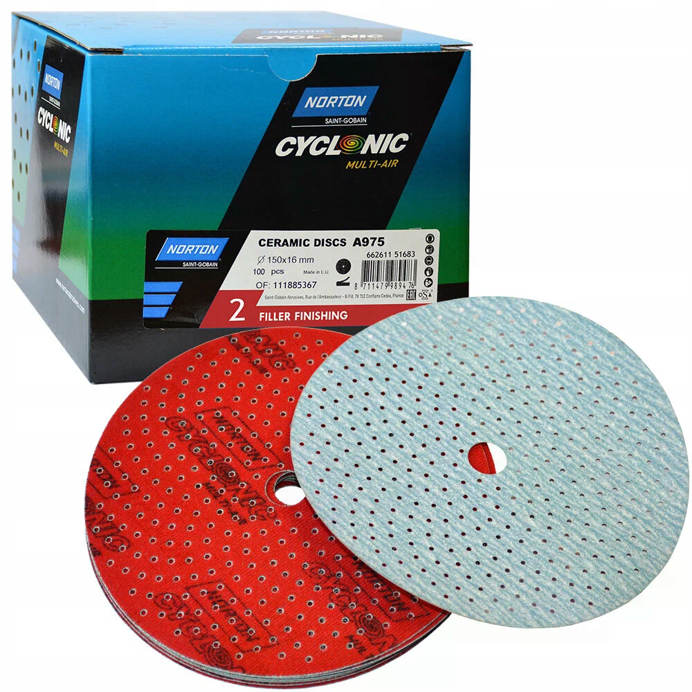 Brúsny Papier Norton Cyclonic 2 P220 (100 Ks) 150 mm