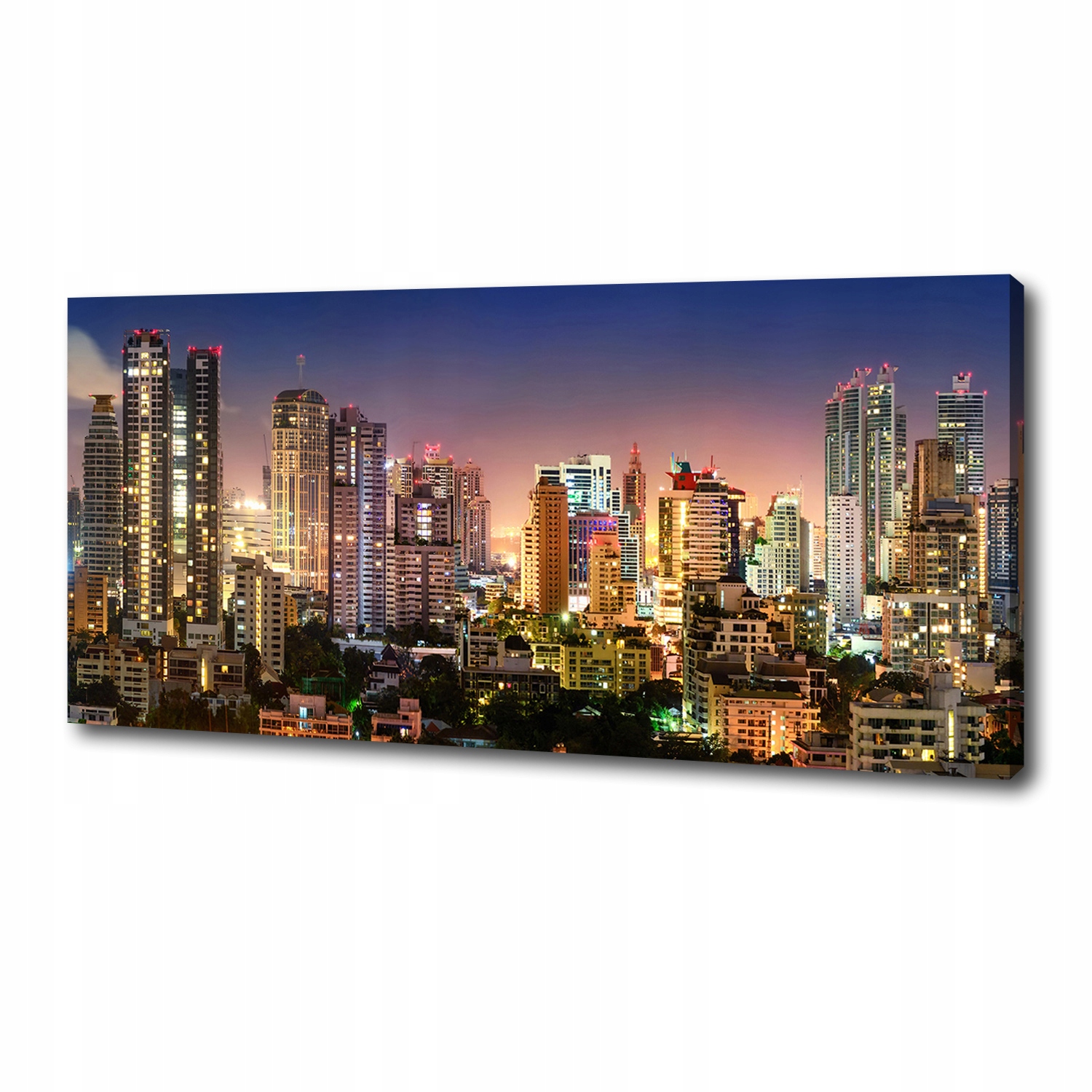

Foto obraz duży na płótnie Bangkok nocą 125x50 cm