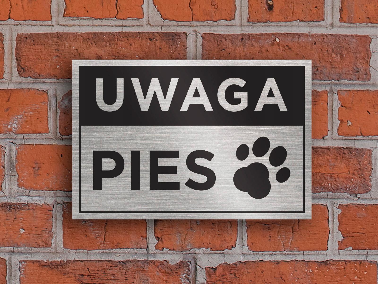 Tabliczka UWAGA PIES 30x20 cm Marka inna