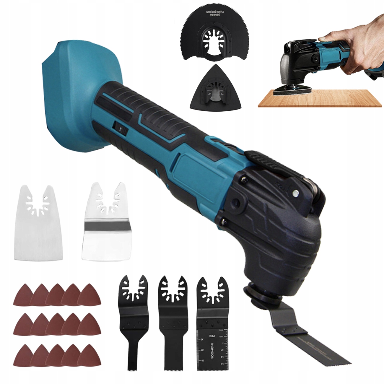 multifunkční nástroj pro broušení 18V 300W s 22 příslušenstvími