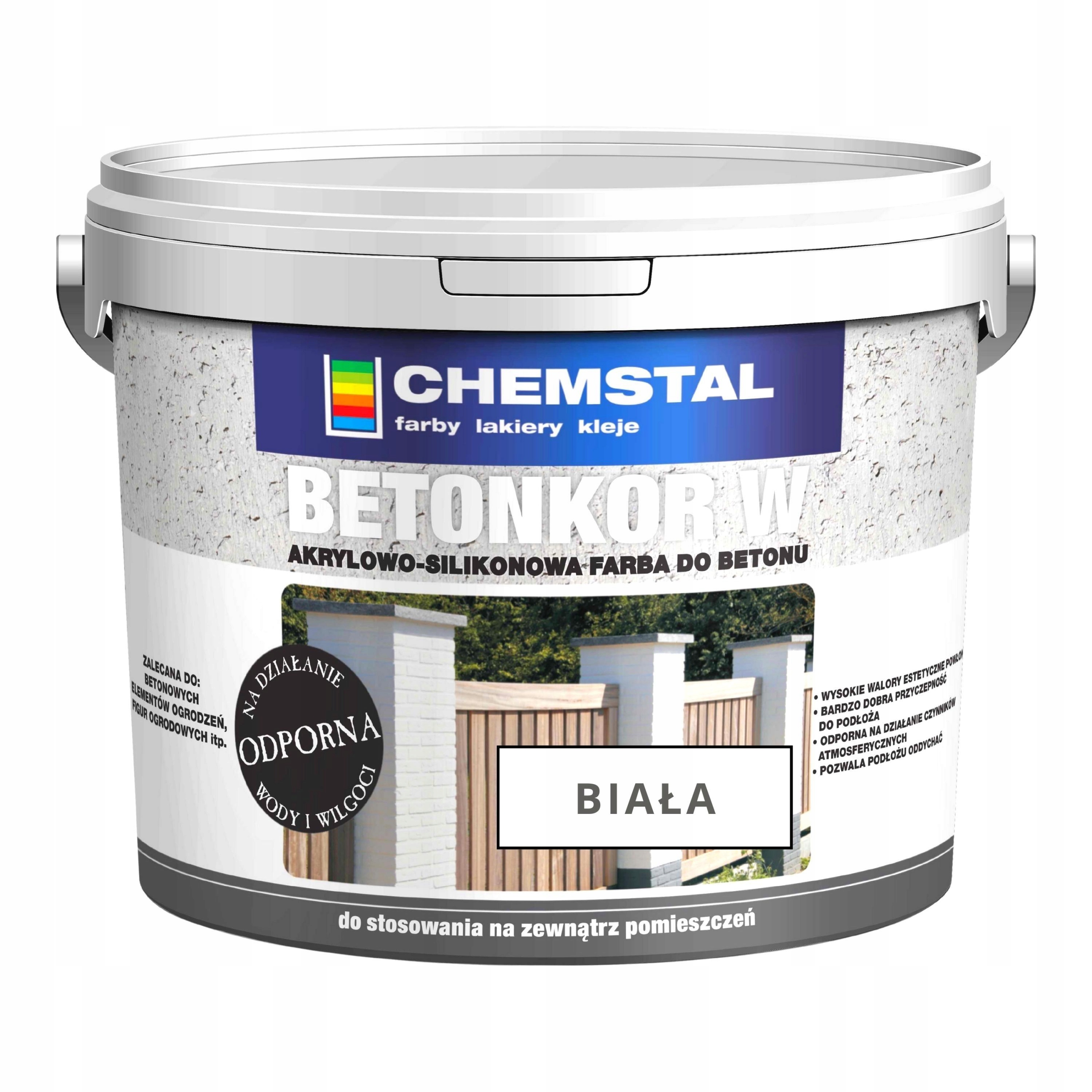 

Farba do Betonu Ogrodzeń Betonkor W 10L biały