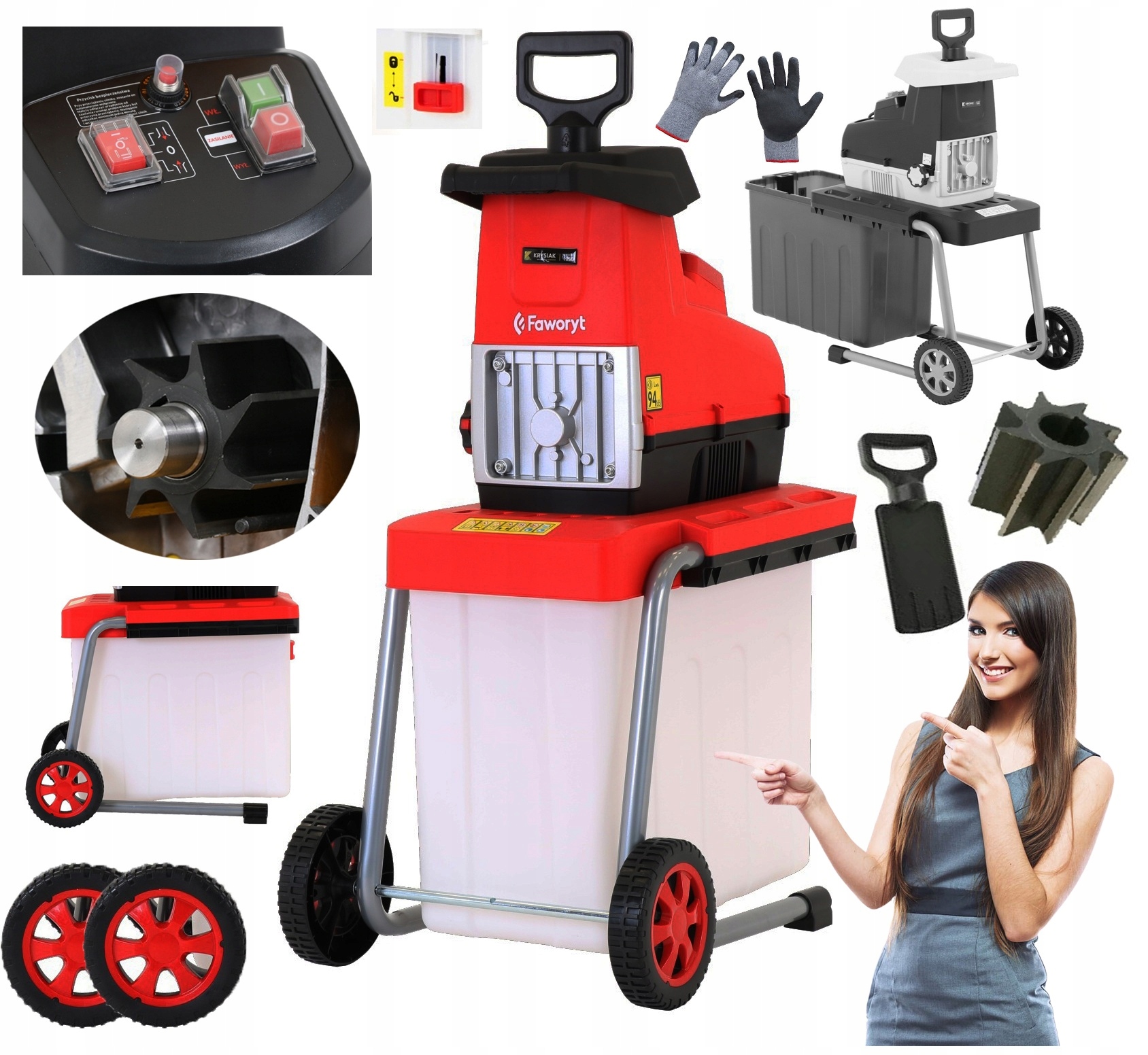 Drtič Na Větve Frézový Štěpkovač 3800W 44mm XXL Full Max