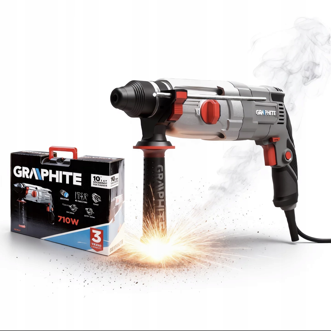 Graphite Vrtačka Sds+ 710W, kufr 58G537 2.6 J