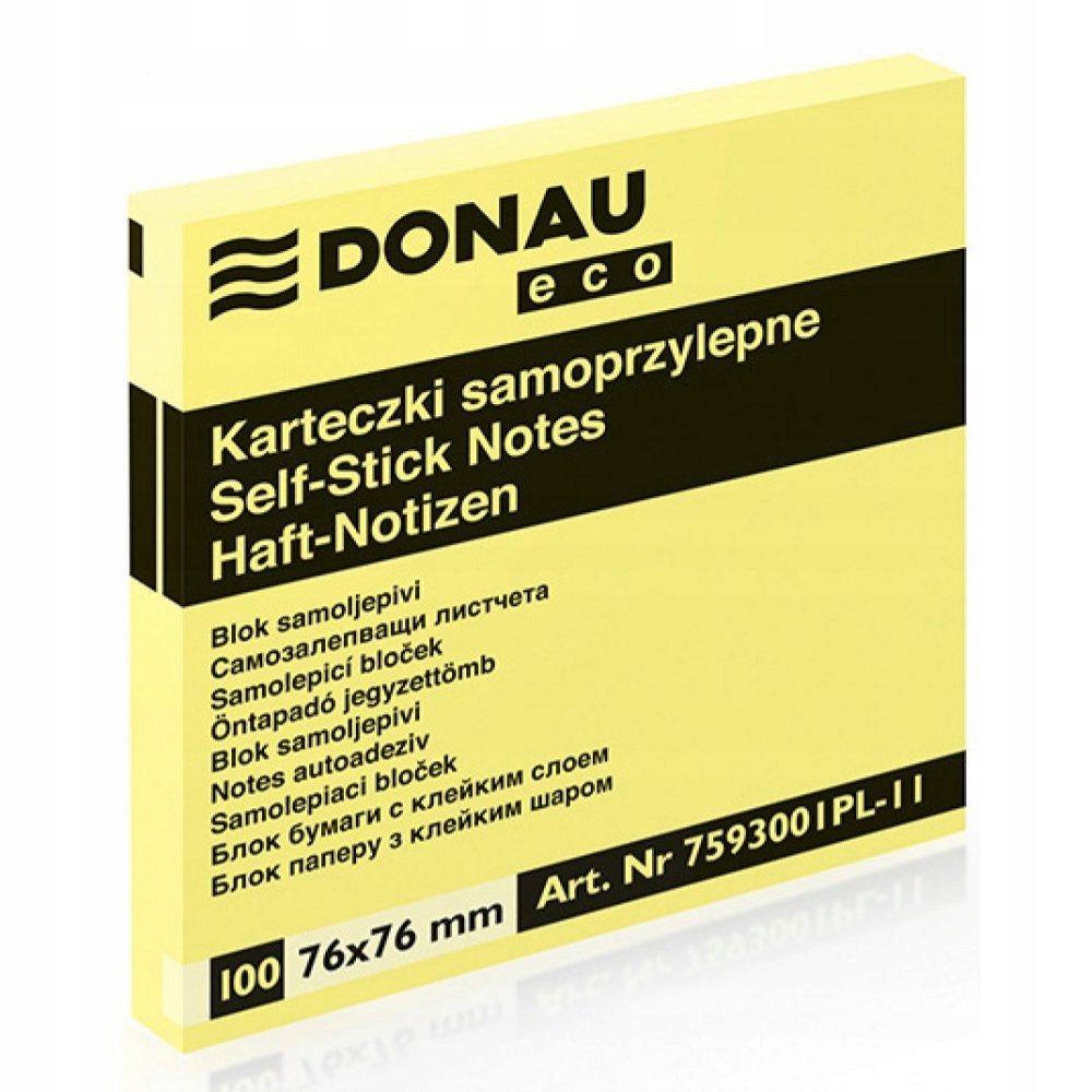 

Karteczki Samoprzylepne 76x76 Bloczek Eco 100k