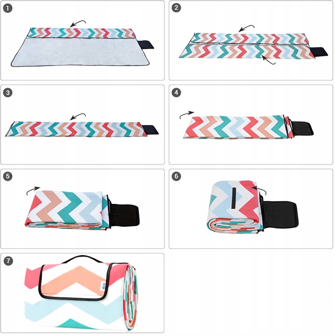 Koc Piknikowy z Uchwytem Izolacja Folia Termiczna Plażowy Mata 200x200cm Kształt prostokątny