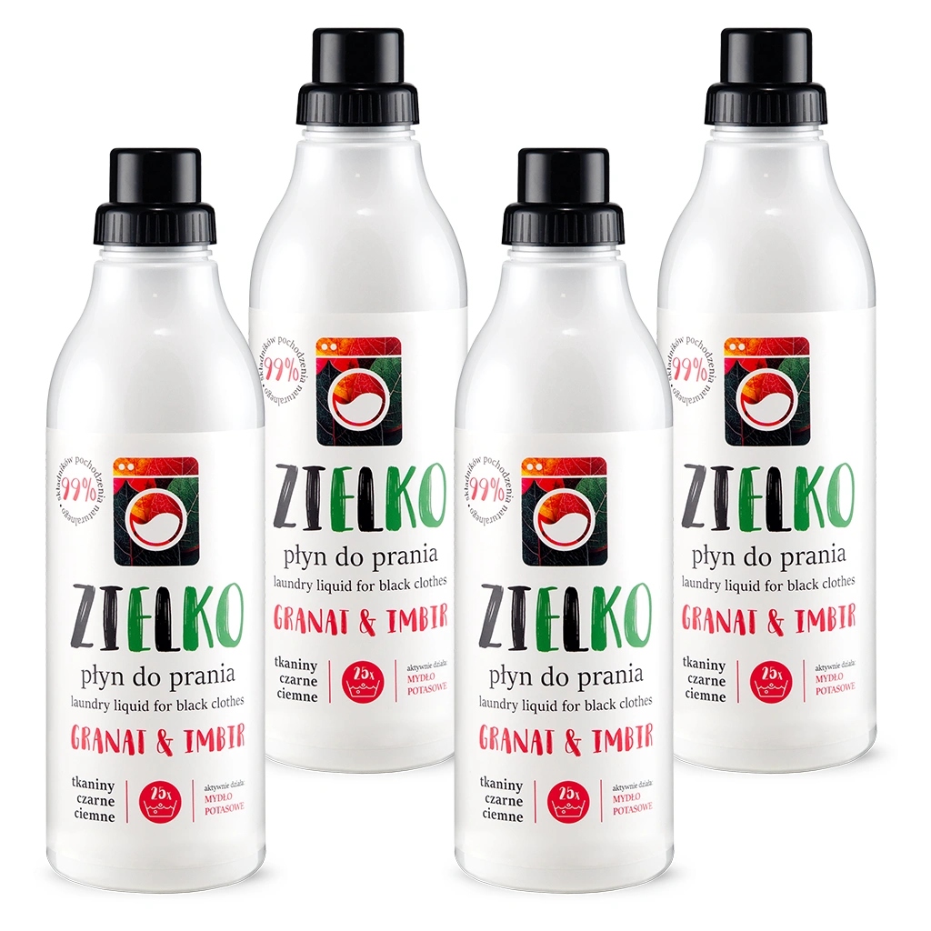 Levně Zielko Bio Tekutý prací prostředek černý, tmavý, Nepoškozuje Tkaniny 4x1 l (3+1)