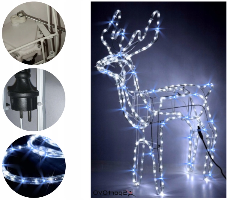 Sob Led 115 CM Studená Bílá Flash (modrá) Pohyblivá Hlava 11 M