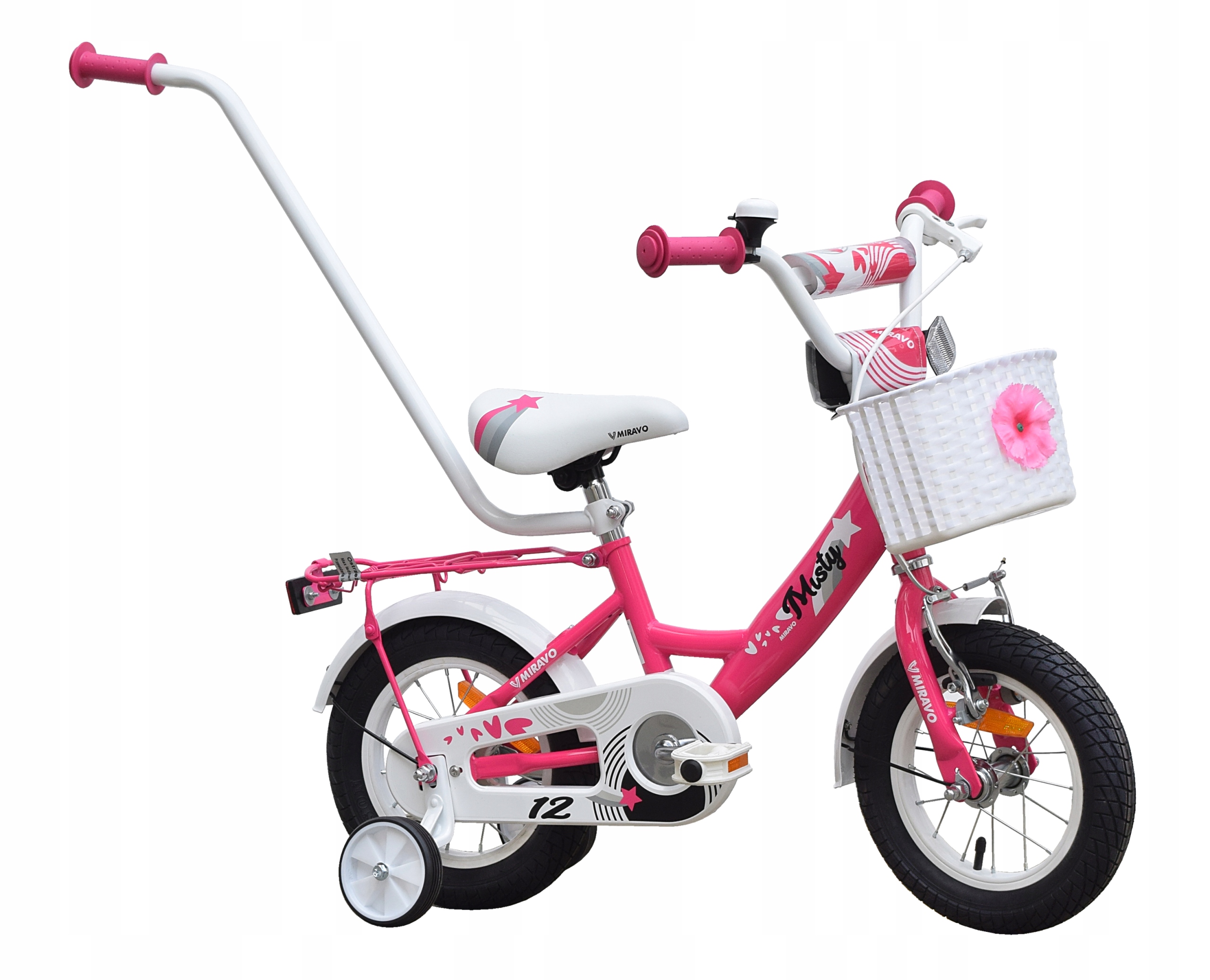 Rowerek Dziecięcy 12 Cali Rower Dla Dziewczynki Koszyk I Prowadnik