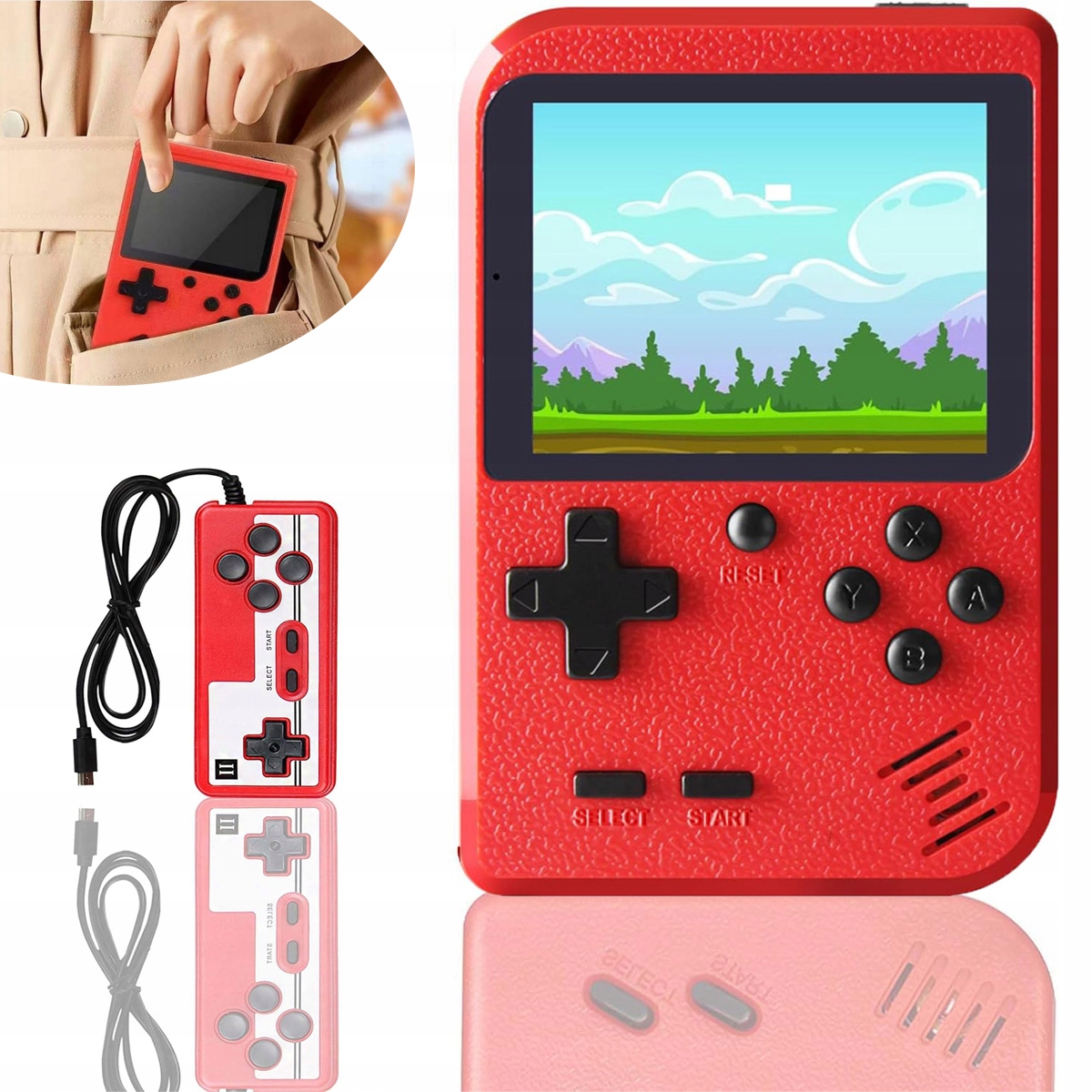 PRZENOŚNA MINI KONSOLA RETRO 500 GIER