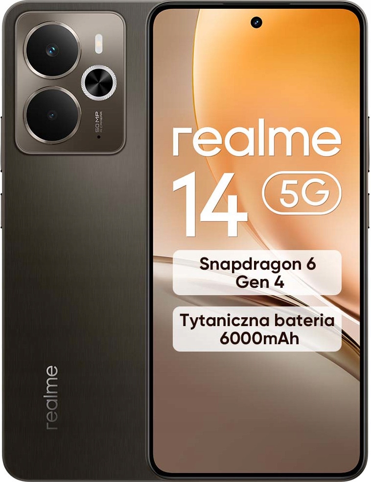 Smartfon Realme 14 5G 12/256GB 6.67" 120Hz Brązowy