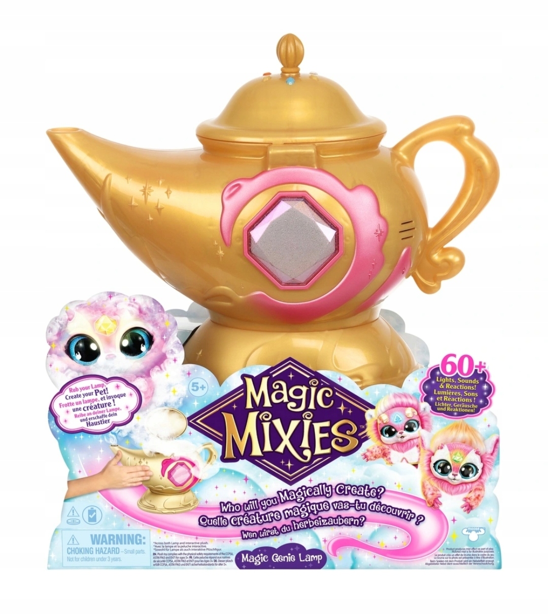 Magiczna Interaktywna Lampa Dżina Różowa Magic Mixies 14834