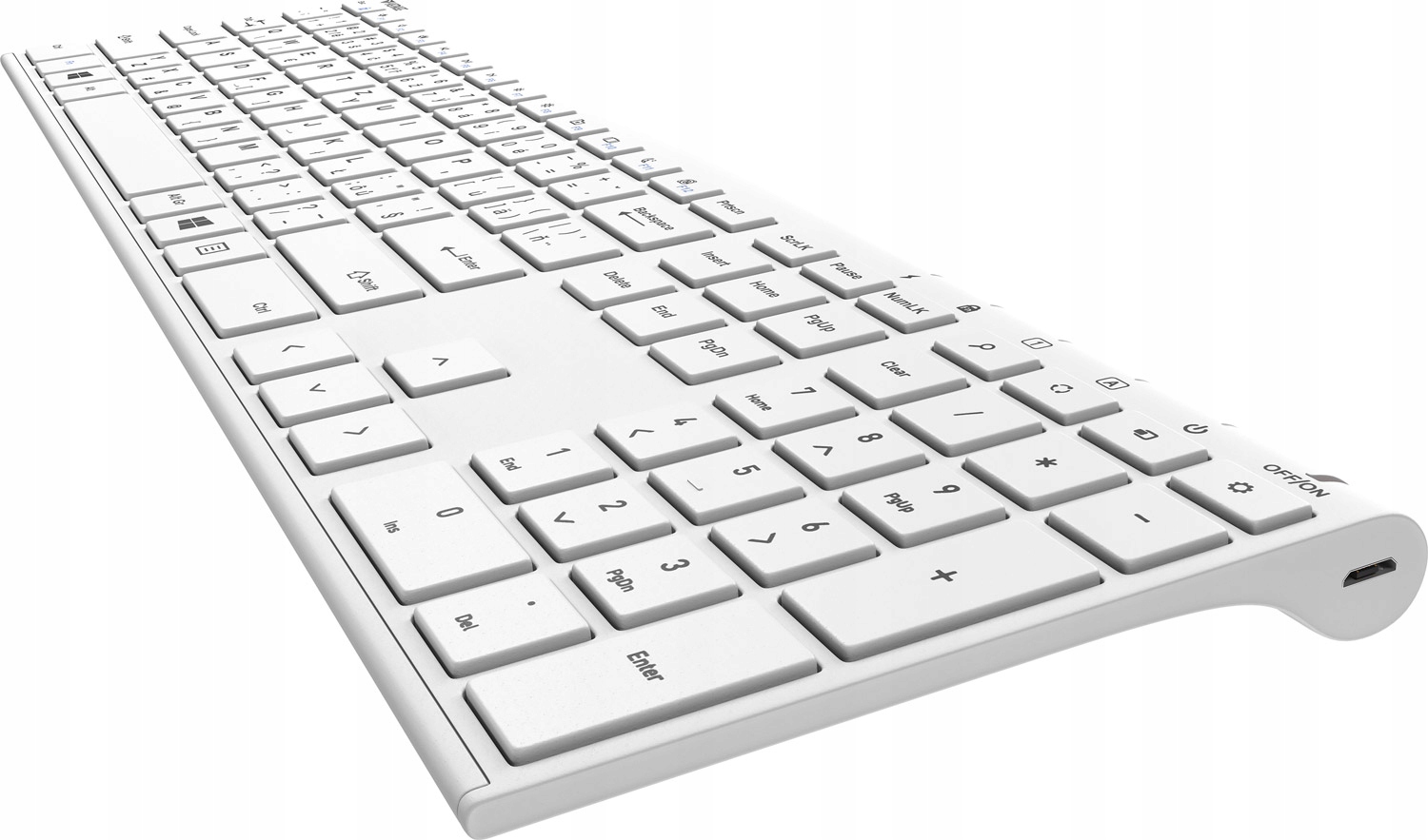 

Bezprzewodowa klawiatura Slim Low akumulator Metal