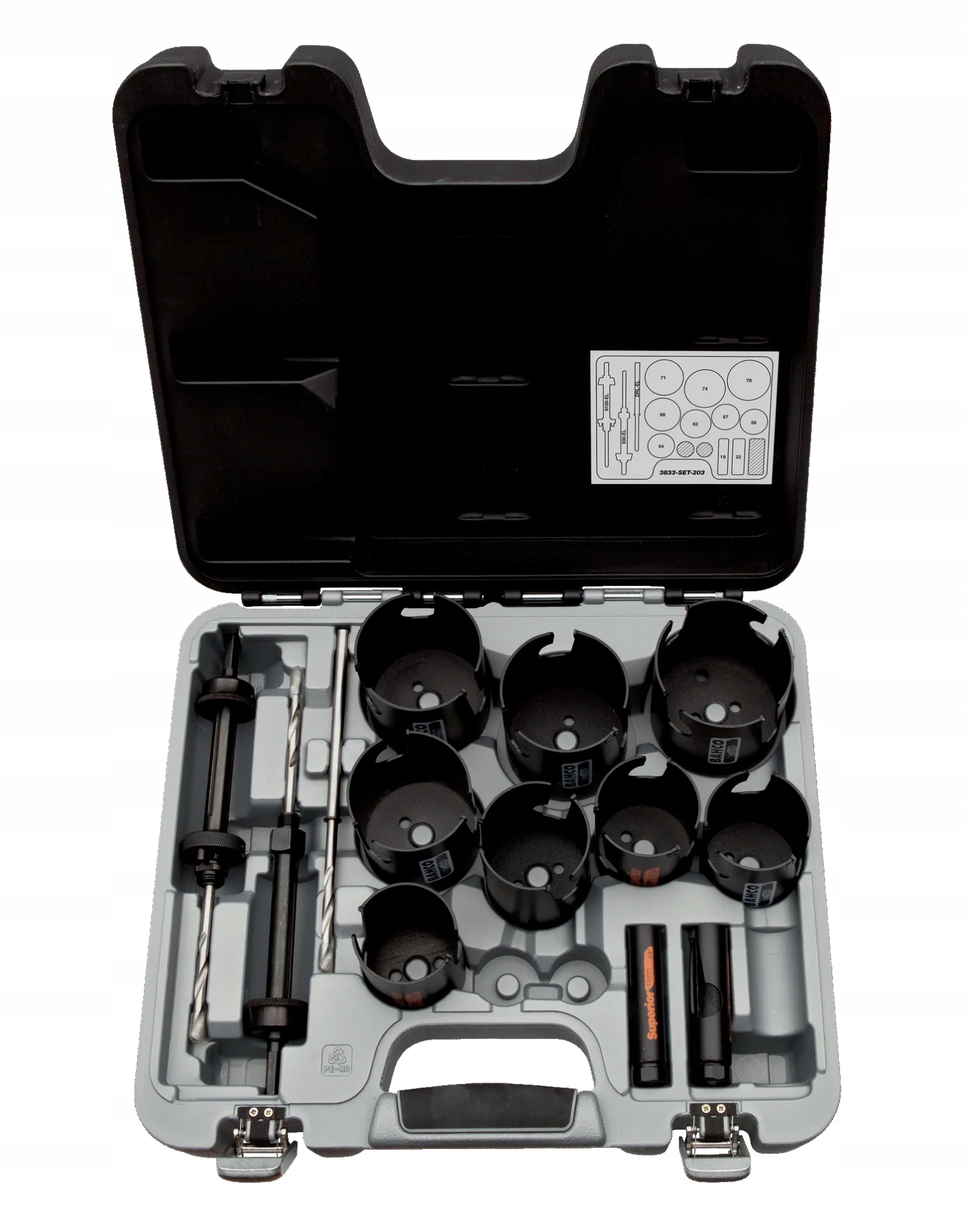 Zestaw otwornic Multi-Construction Superior - 14 elementów, waga 4.65 kg BA