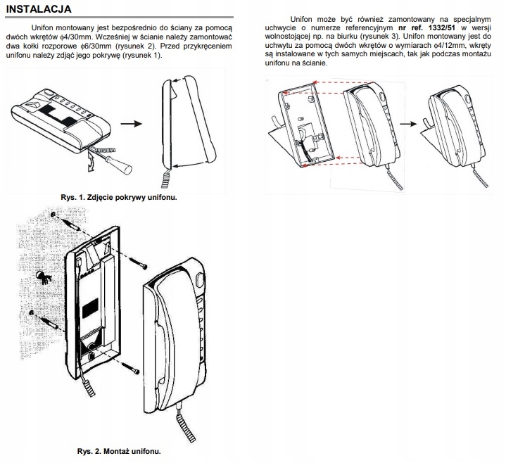 UNIFON URMET SCAITEL DOMOFON SŁUCHAWKA 1132/621 Marka MIWI-URMET