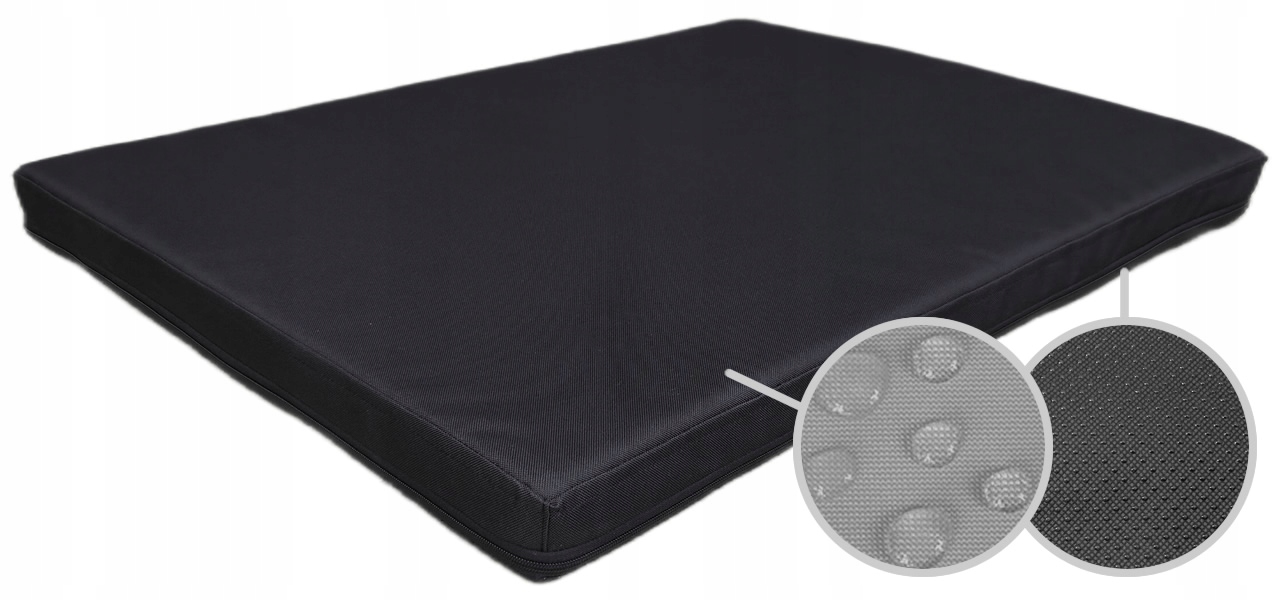 Voděodolná matrace pro psa odolná 100x75x6 proti skluzu, černá