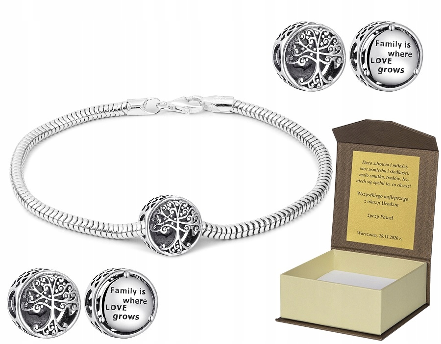 

Bransoletka srebrna do Pandora charms 18 cm B142